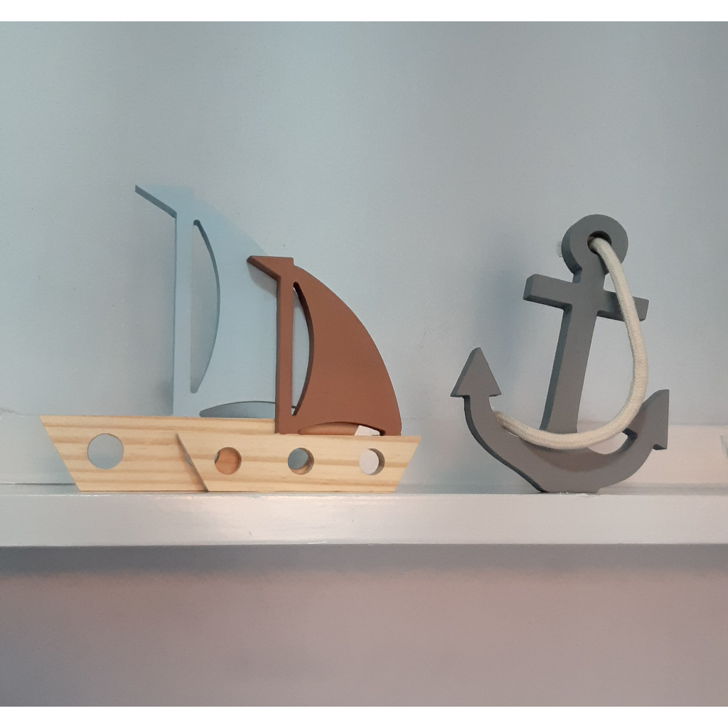Kit | Par de Barcos e Âncora