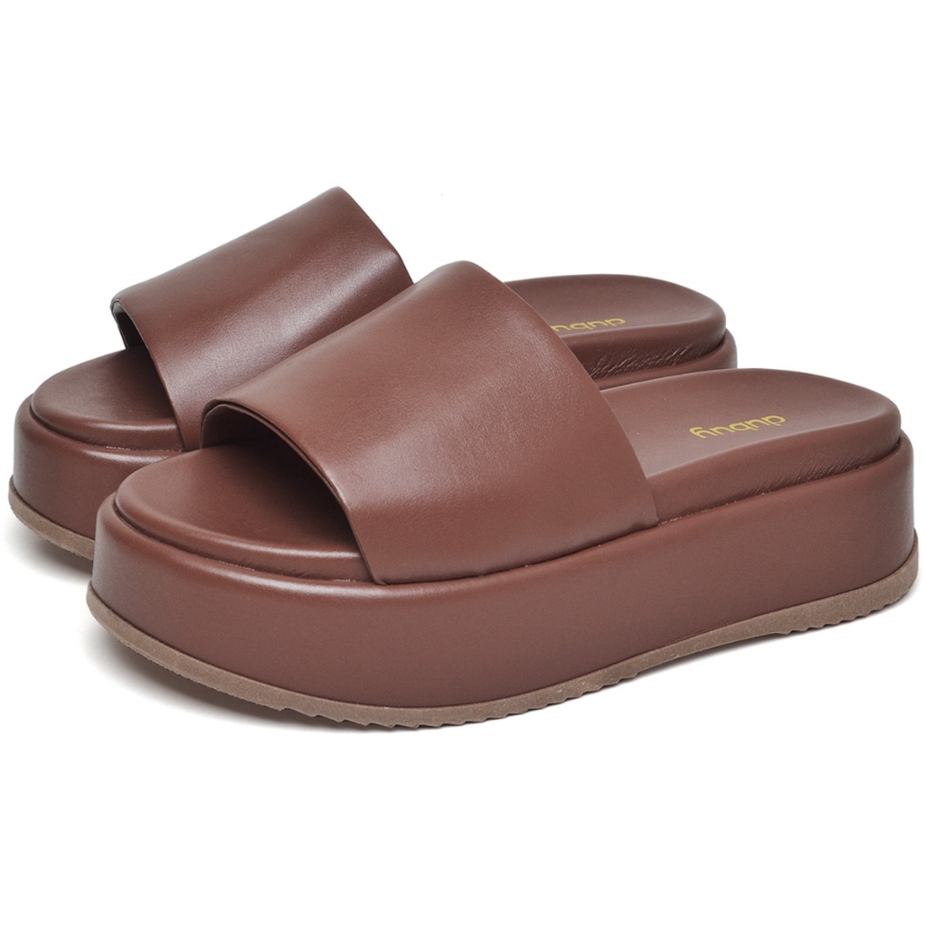 Sandália Tamanco Feminina Papete Marrom Original Dubuy Babi 2062DB em Oferta na Shopee