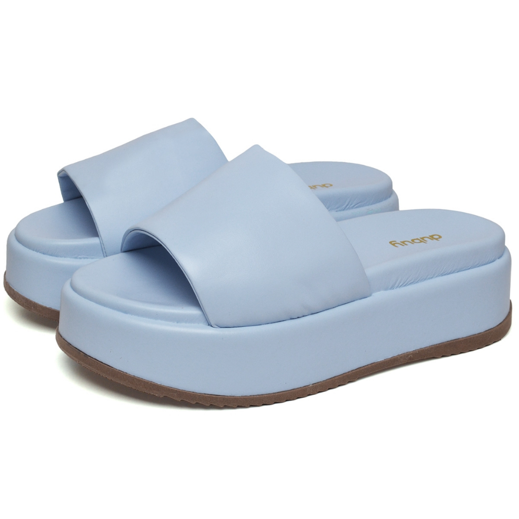 Sanália Feminina Tamanco Papete Azul Original Dubuy Babi 2062DB em Oferta na Shopee