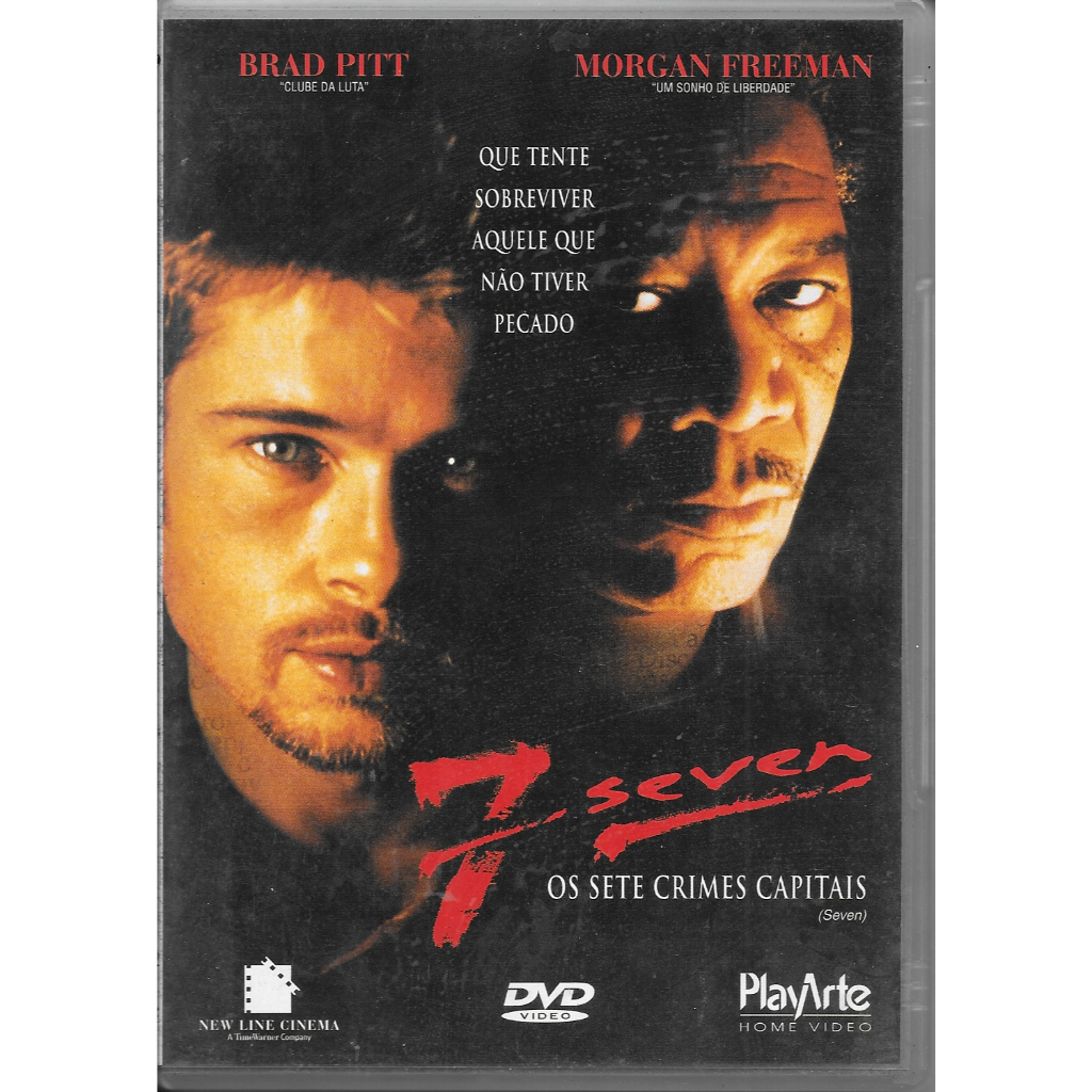 DVD: Os 7 crimes capitais (c/ Brad Pitt, Morgan Freeman) dublado/legendado