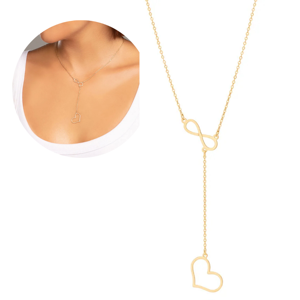 Rommanel Presente Aniversário Feminino Colar Amor Eterno Pingente Coração Infinito 532068 em Oferta na Shopee