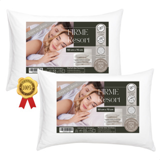 Kit 2 Travesseiro Antialérgico Suporte Extra Firme Toque Algodão Branco Confortável em Oferta na Shopee
