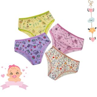 Kit Calcinha Infantil Algodão 1 a 8 Anos