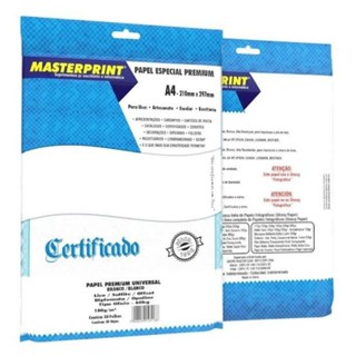 Papel Branco 180g Masterprint A4 Folha de Papel gramatura 180 Offset Opaline Sulfite em Oferta na Shopee