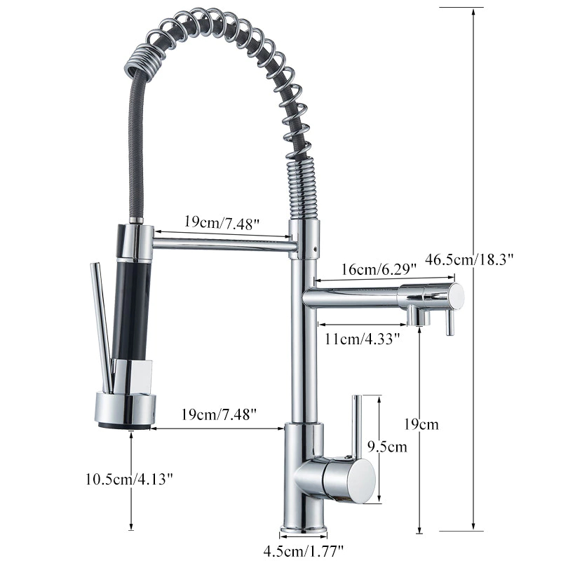 Torneira Cozinha Gourmet Monocomando Com Spray Extensor Torneira Gourmet Flexível Cozinha cuba Inox
