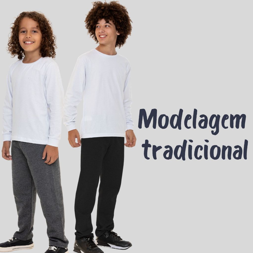 Calça Adolescente Masculina Lisa Moleton Peluciado 3050-C1