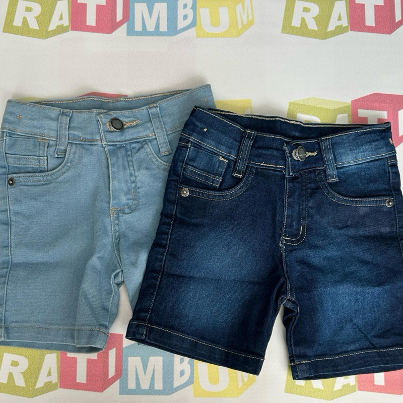 BERMUDA JEANS INFANTIL  JEANS CLARA E ESCURA MENINO MASCULINA E BEBÊ em Oferta na Shopee