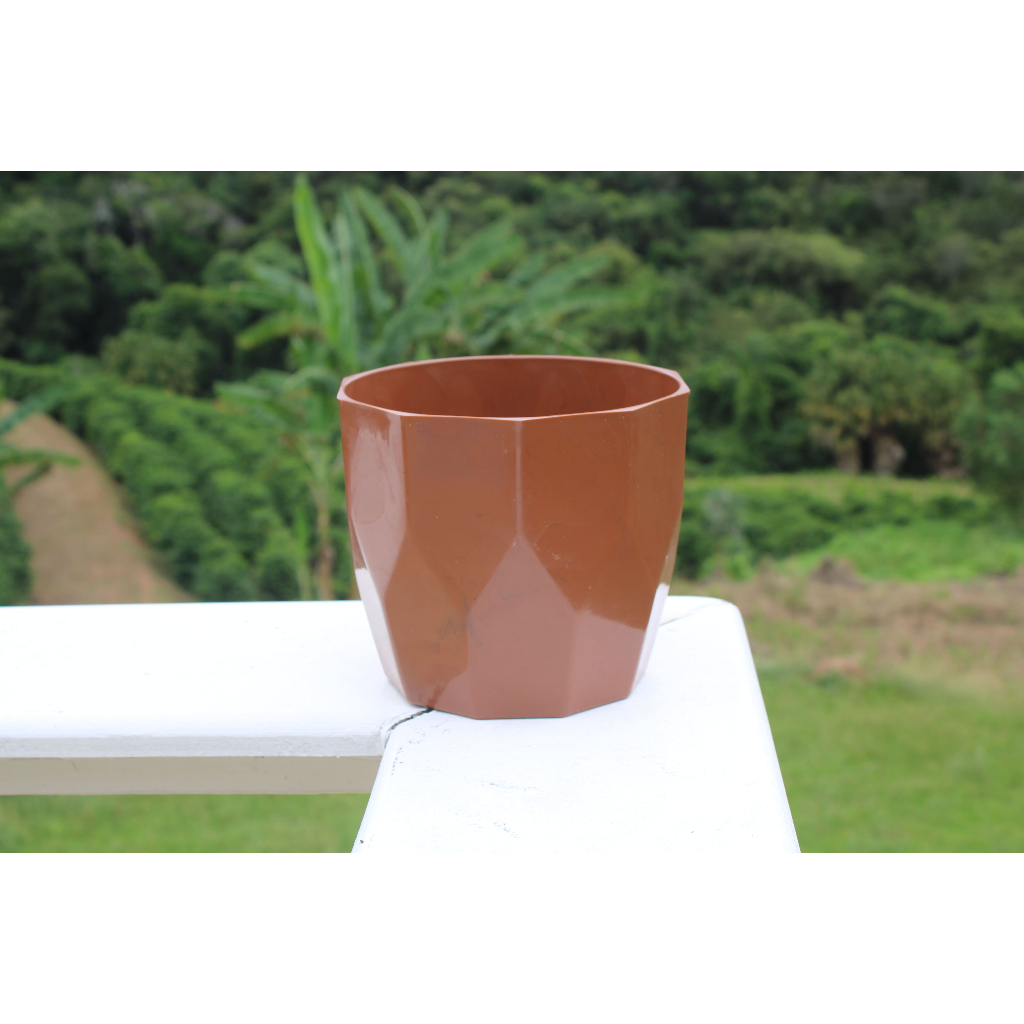 Vaso de Planta Cachepô Facetado Nº 4 Injetado Decorativo