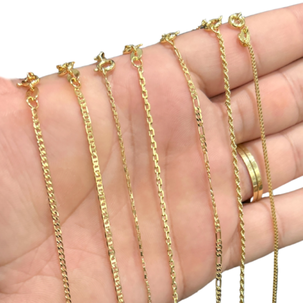 Corrente Fininha de Ouro 18k Cordão Banhado Masculino Idêntico ao Ouro 18k - Garimpo de Ouro
