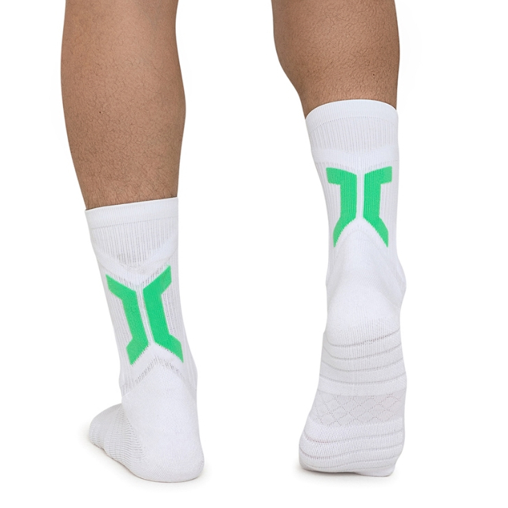 Meia de Cano Alto Compressão Antiderrapante Sem Costura Masculina Feminina Basquete Futebol Corrida em Oferta na Shopee