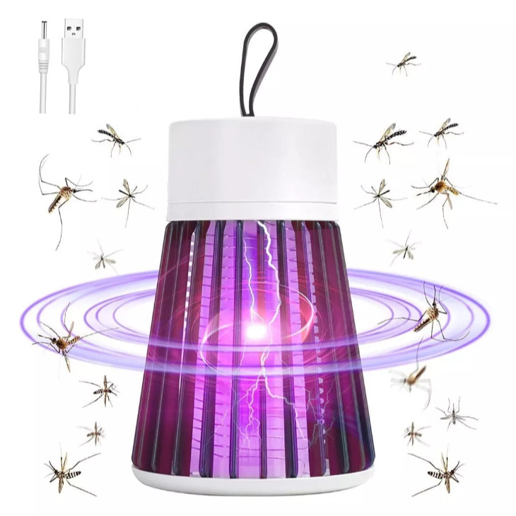 Lâmpada Elétrica Mata-Mosquitos Com Luz UV Usb Recarregável Armadilha Para Insetos Repelente