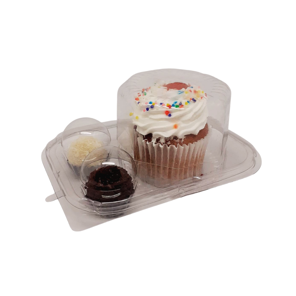 20 Un Embalagem Flip Mini Festinha Cupcake Docinho