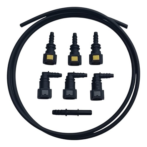 Kit Conector + Mangueira Nylon Para Injeção Combust Flauta Citroen C3 C4 C5 Cactus Berlingo Xsara