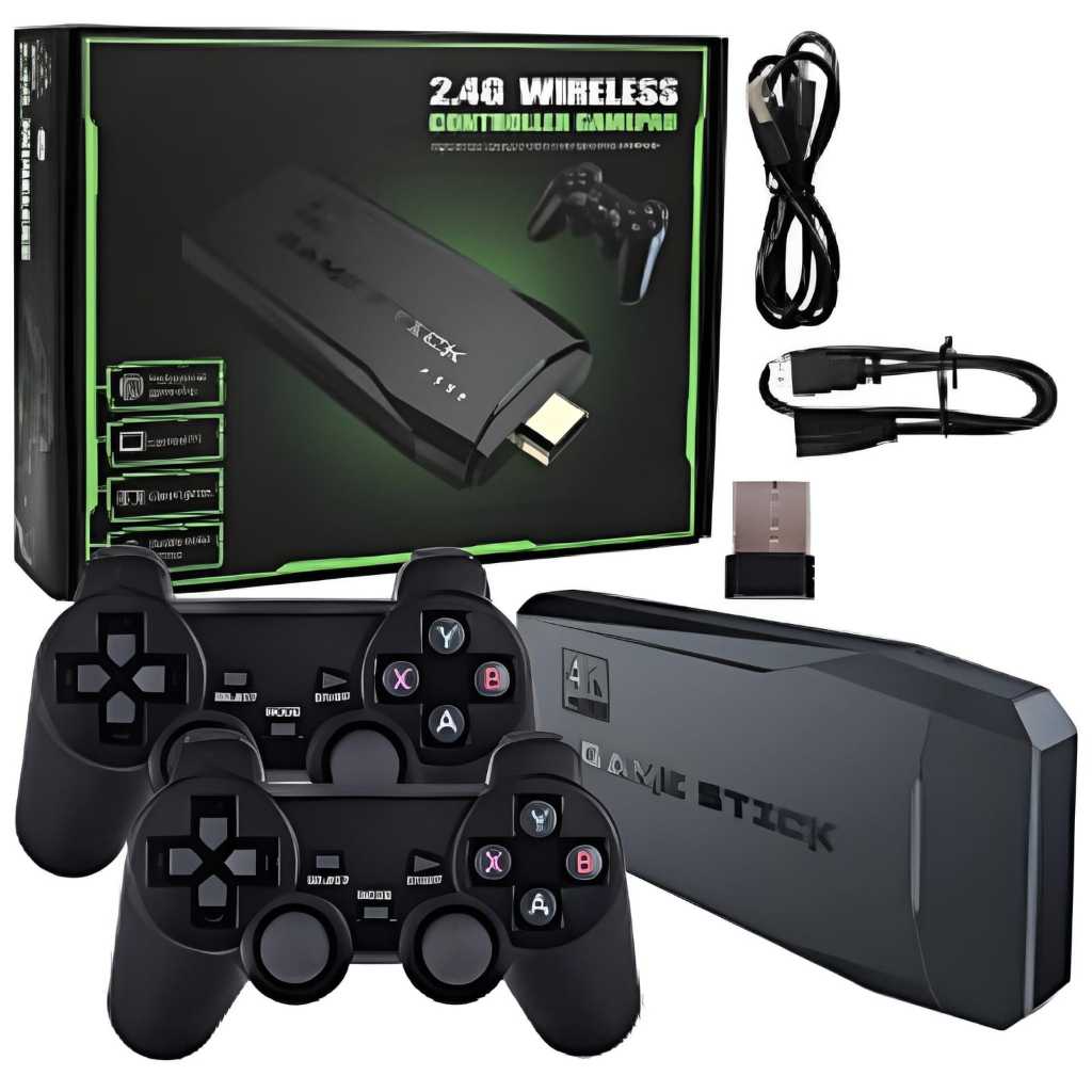 Game Stick 4k Lite Retro 2 Controles Sem Fio Mais de 10.000 Jogos ORIGINAL