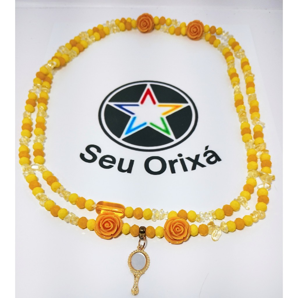 Guia de Cristal 8mm Orixas Oxum umbanda candomble