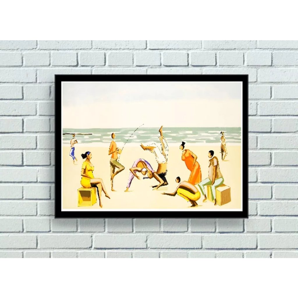 Quadro - Carybé - Capoeira Na Praia - Decora - 24 Cm X 33 Cm