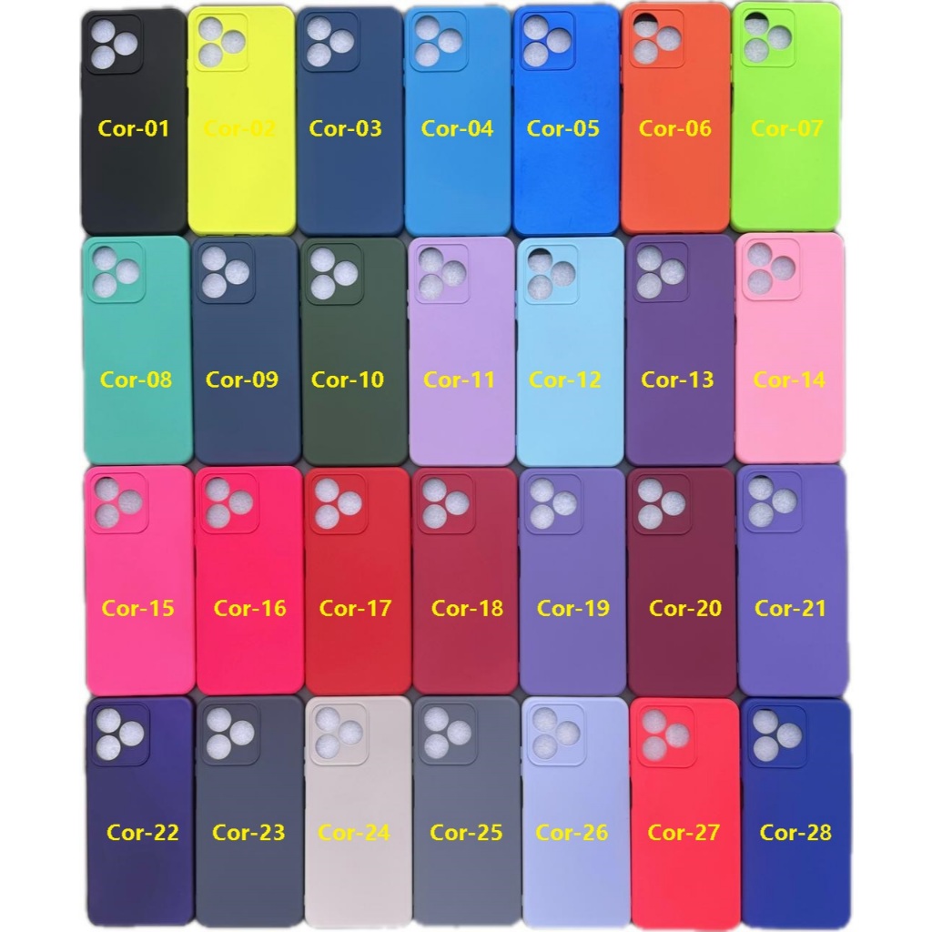 Capa Capinha Anti impacto Para Xiaomi Redmi 13C 4G / Poco C65 - Com Interior Aveludado de Silicone / 014XM   - CP 014