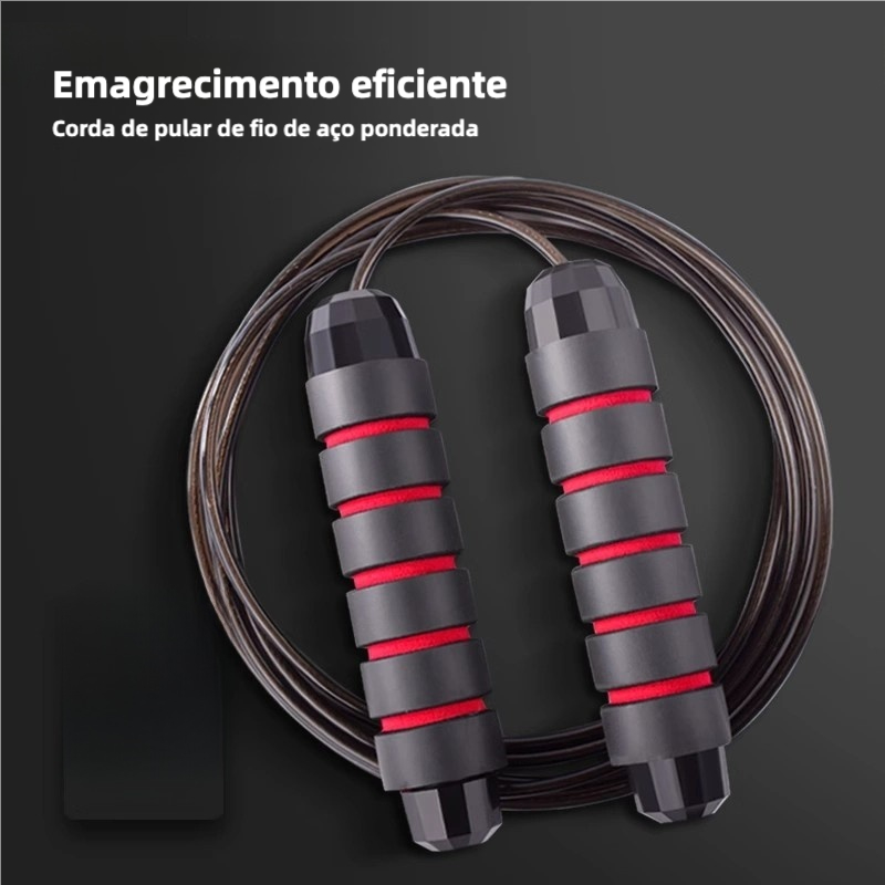 Corda de Pular Crossfit Profissional Academia Exercício em Casa Treino Funcional Corda Boxe Muay Thai Cross Speed Rope