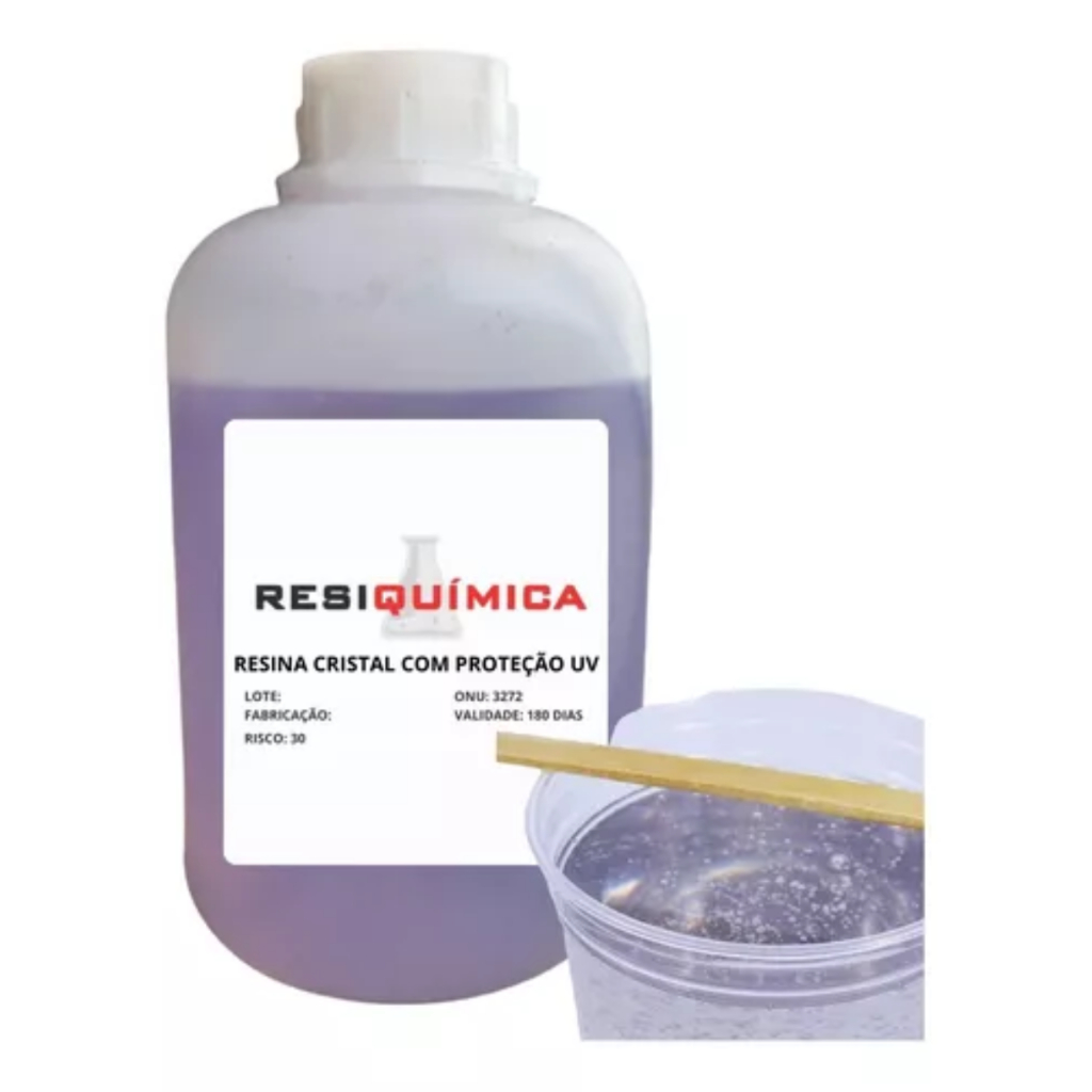 Resina Cristal de Alta Viscosidade Com Catalisador 1,030 Kg