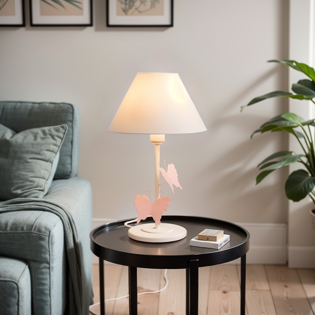 Abajur Infantil Menina Delicado Decoração Quarto De Bebê Luminária