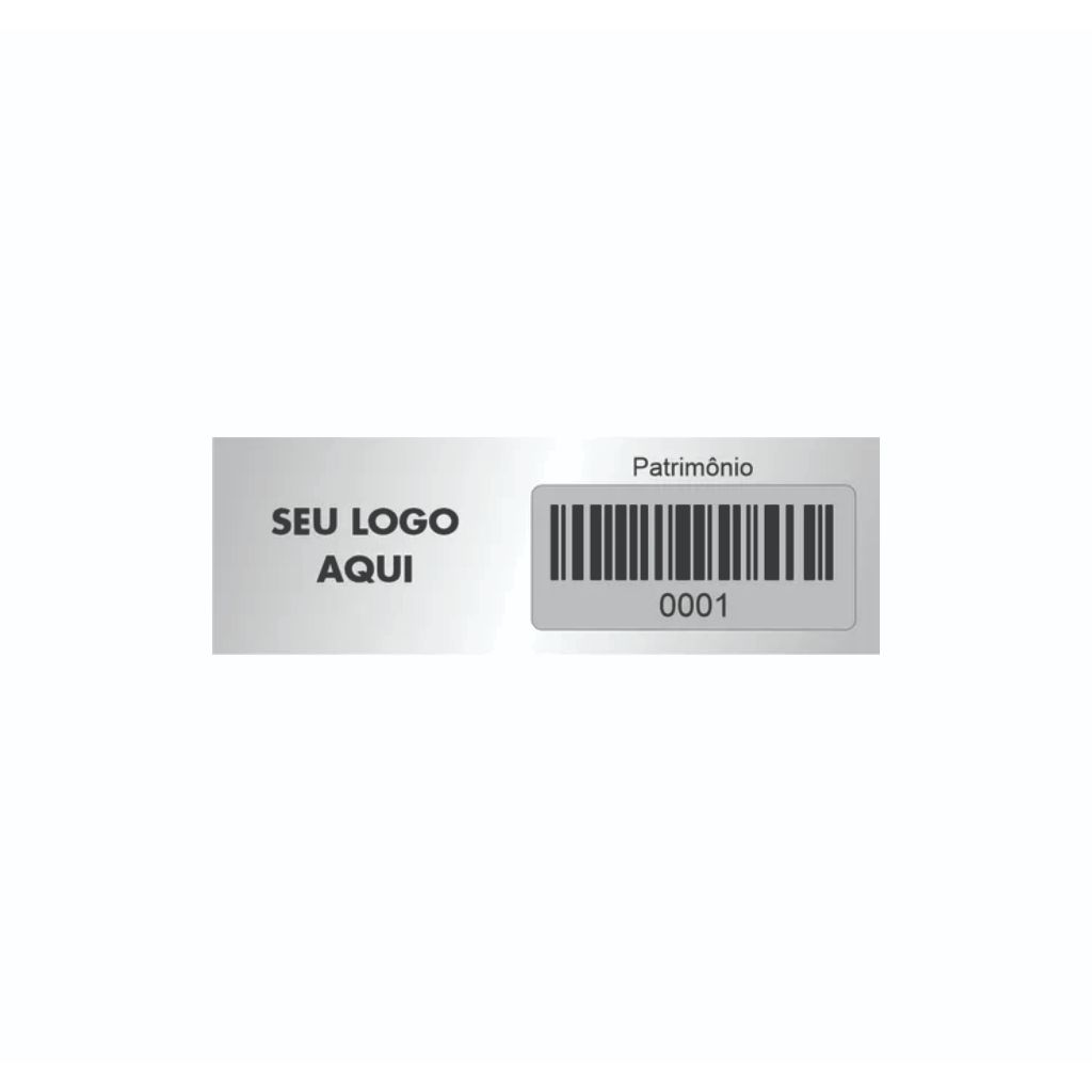 100 Placas De Patrimônio Alumínio Personalizado Com Logotipo 50x20mm — imagem 2 de 2