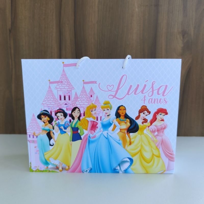 Sacolinha Personalizada Princesas da Disney - Pegue e Monte em Oferta na Shopee