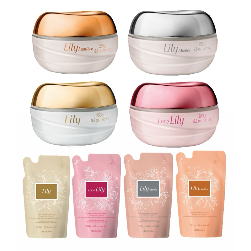 Creme Hidratante Lily Acetinado 250g ESCOLHA O SEU