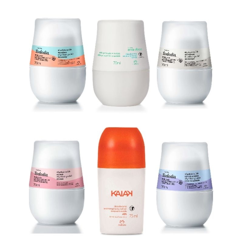 Natura Roll-on Desodorante Feminino Kit 03 Unidades Escolha a sua fragrância