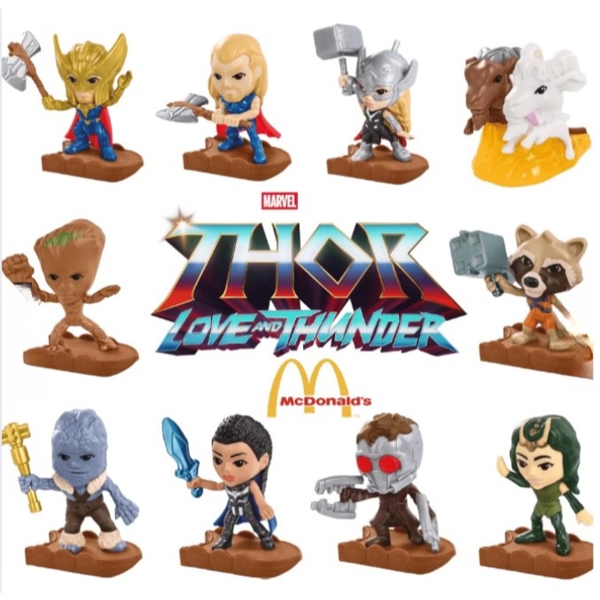 Thor Mc Donalds Lanche Feliz Boneco Thor Amor e Trovão Brinquedo Marvel Coleção 2022 Lacrado