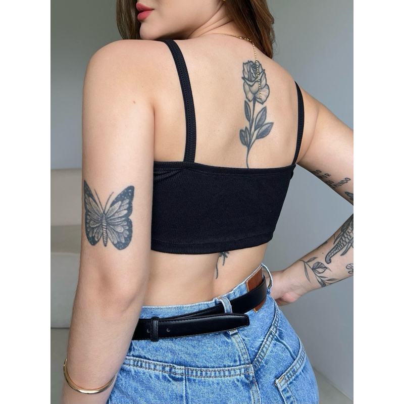 CROPPED ALÇA TOP CROPED MODA VERÃO