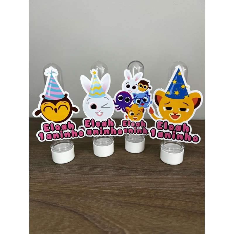 Tubetes + Apliques 3D Personalizado Lembrancinha Festa Aniversário Bolofofos