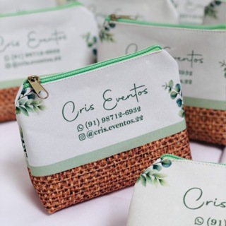 5 Mini Necessaire Trapézio Personalizado com Nome/ Marca para brindes ou lembrancinhas em Oferta na Shopee