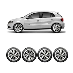 Jogo 4 calotas Gol Voyage Saveiro G3 ao G8 Aro 15