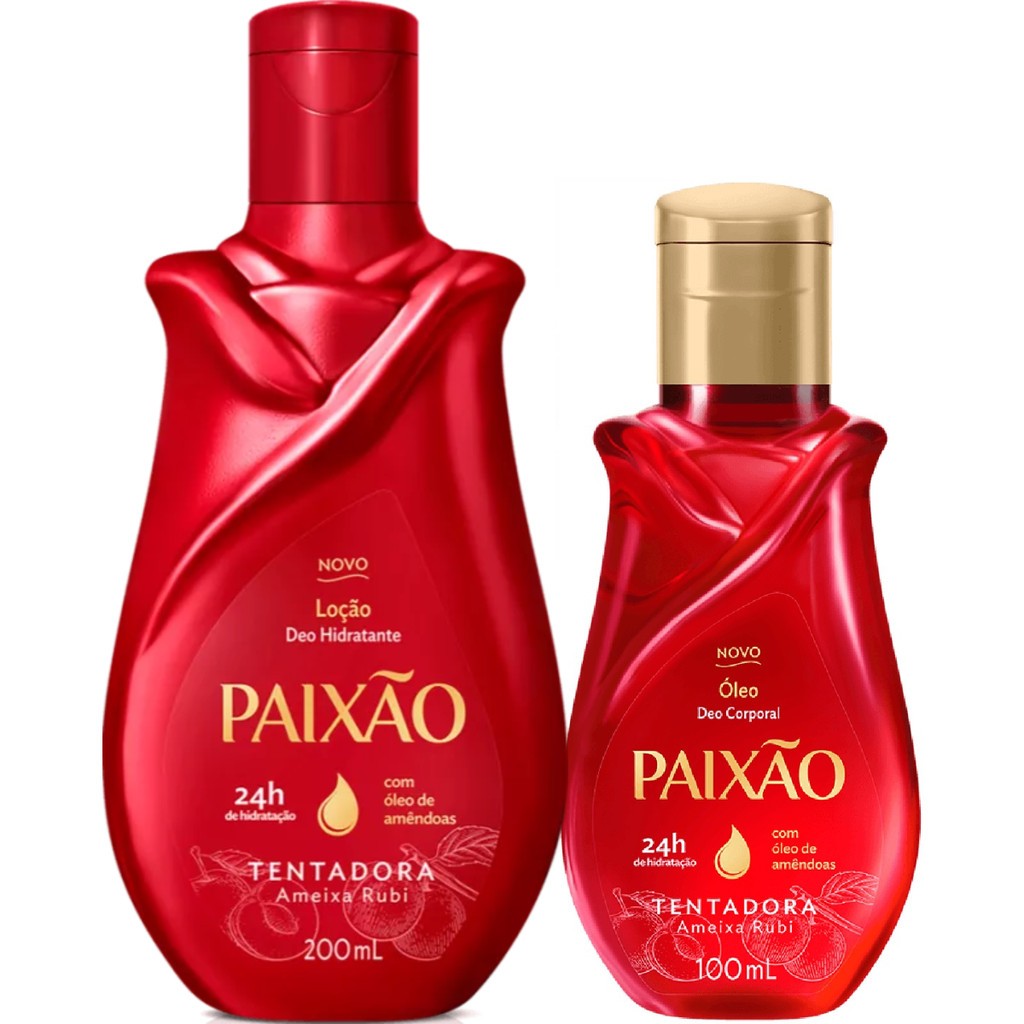 Kit Paixão Tentadora Ameixa Rubi Loção Hidratante Corporal 200ml + Óleo Corporal 100ml — R$ 31,99 em Shopee