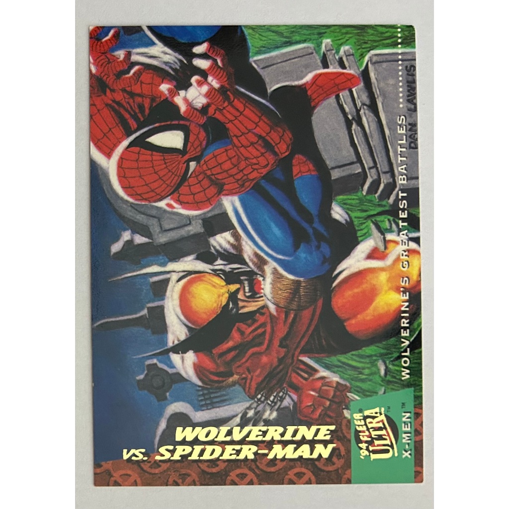 X-Men 1994 Fleer Ultra Card Wolverine vs. Spider-Man 142 Marvel Comics Homem Aranha