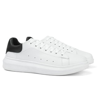 Tenis Masculino Tênis Casual Branco Preto Sapatenis Basico Trabalho Moderno Casual Masculino Sola Alta Mcqueen Original