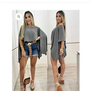 cropped capa alessia en tejido duna em Oferta na Shopee