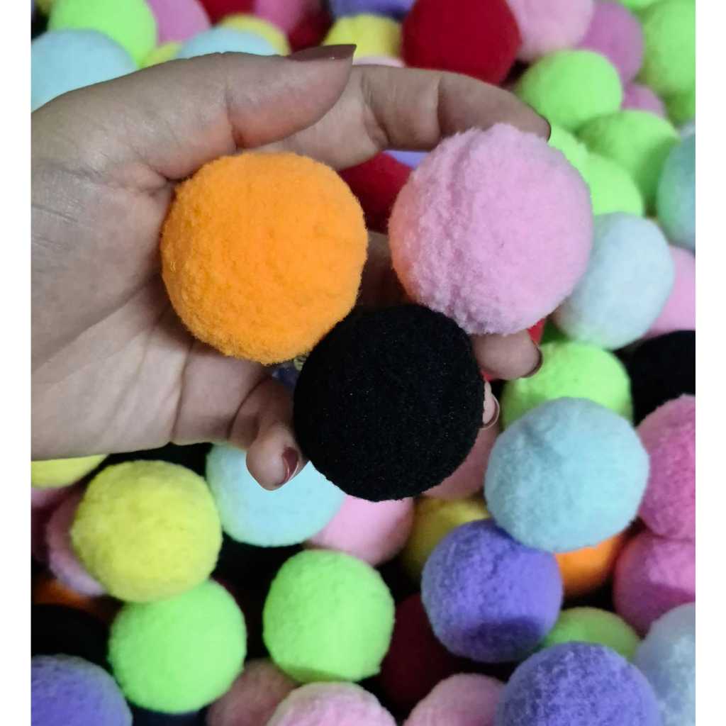 Pompom Bolinha 40mm - Com 10 Unidades