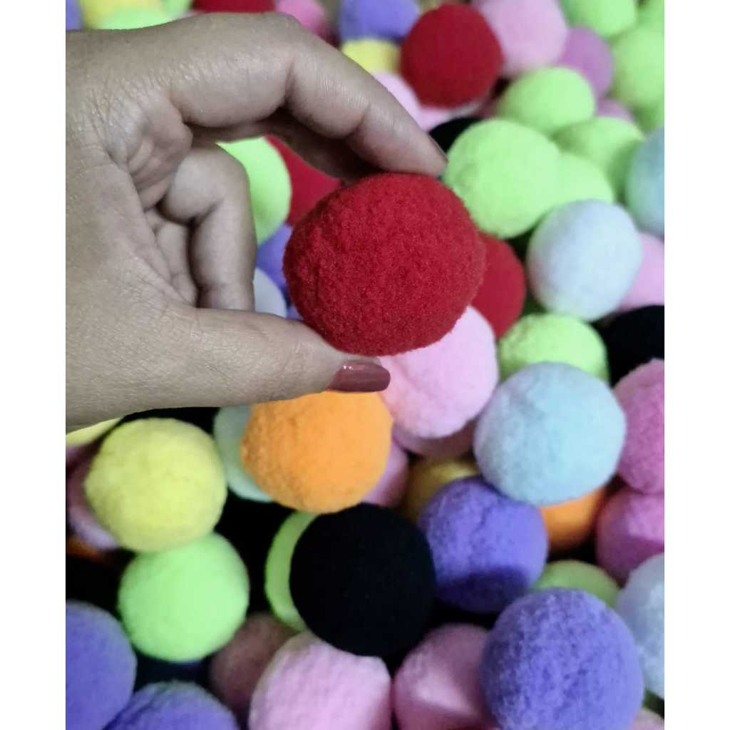 Pompom Bolinha 40mm - Com 10 Unidades em Oferta na Shopee