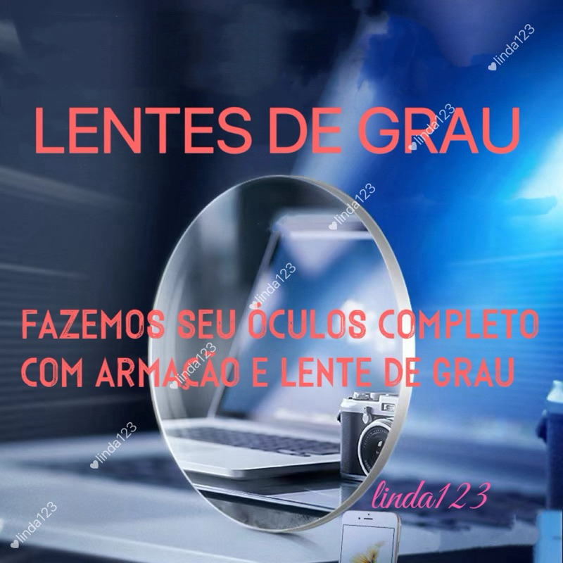 Par Lentes para colocar seu grau completo óculos com Hipermetropia Miopia Astigmatismo Presbiopia em Oferta na Shopee
