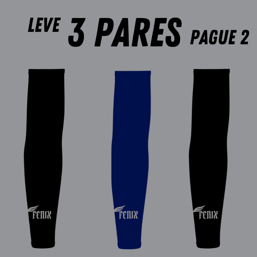 KIT 3 Pares de manguitos Fenix Unissex Proteção Solar UV50+  para vôlei/ futebol/ uber/basquete Envio imediato em Oferta na Shopee