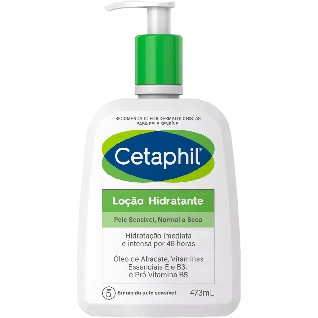 Cetaphil Loção Hidratante Corpo e Rosto 473ml Pele Normal a Seca