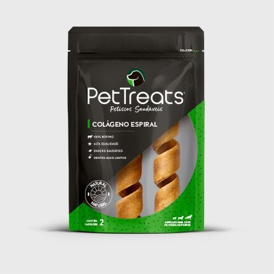 PELE BOVINA DESIDRATADA - COLAGENO EM ESPIRAL PARA CAES COM 2 UNIDADES - MORDEDOR NATURAL em Oferta na Shopee