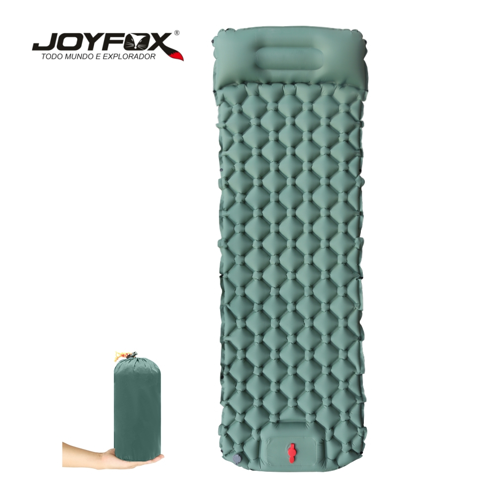 Colchão Inflável Automático De Casal Sleeping Pad Ar Externo Portátil De Acampamento 190*60*5cm Com Travesseiro