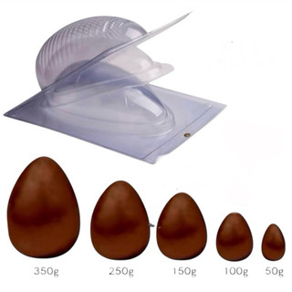 Kit 5 Formas Ovo de Páscoa 50/100/150/250/350g C/ Silicone BWB ESPECIAL 3 partes OFF em Oferta na Shopee
