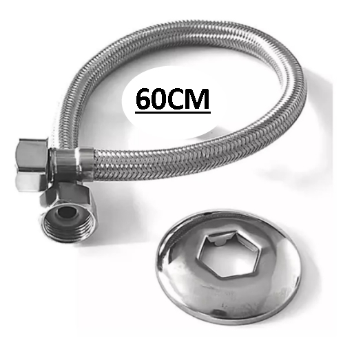 Engate Flexível 60cm Aço Inox Trançado Fêmea X Fêmea CÓD. 153 em Oferta na Shopee