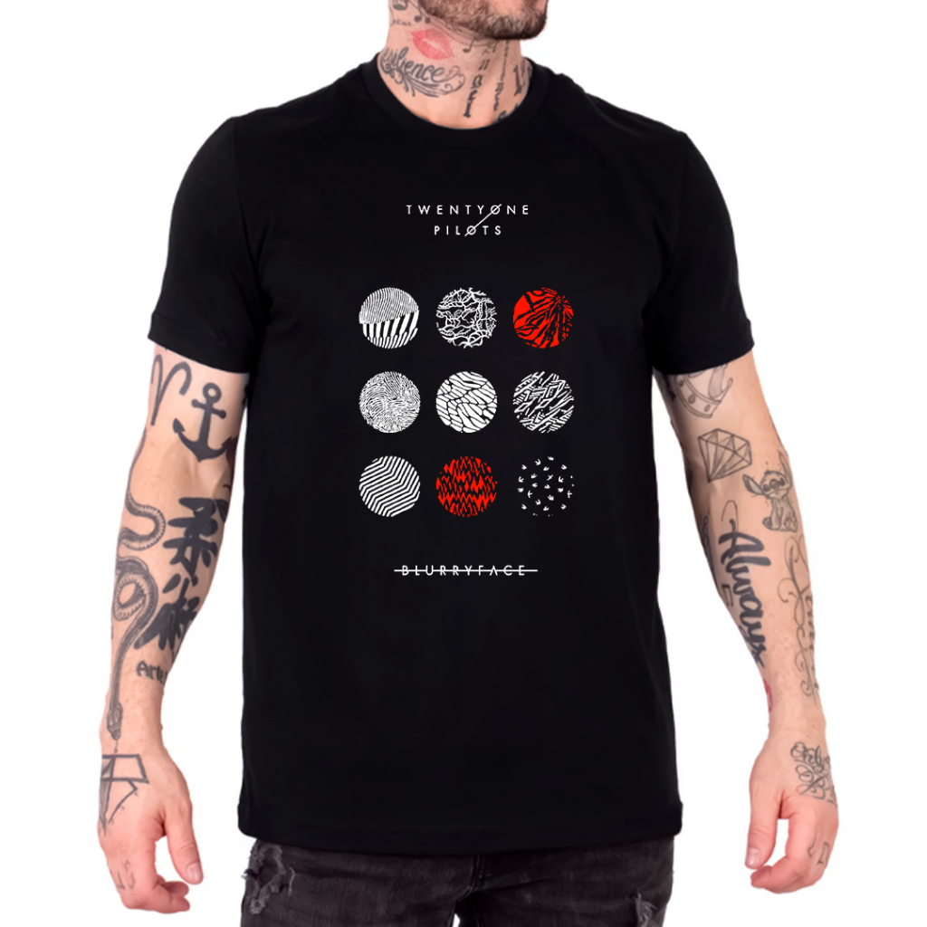 Camiseta Basica Blurryface Twenty One Pilots Banda Musica