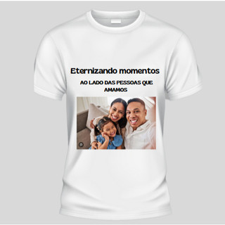 CAMISETA PERSONALIZADA 100% ALGODÃO COM SUA ARTE DE PREFERENCIA FOTO FRASE OU DESENHO UNISSEX