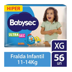 Fralda Babysec Ultrasec Hiper XG 56 Unidades