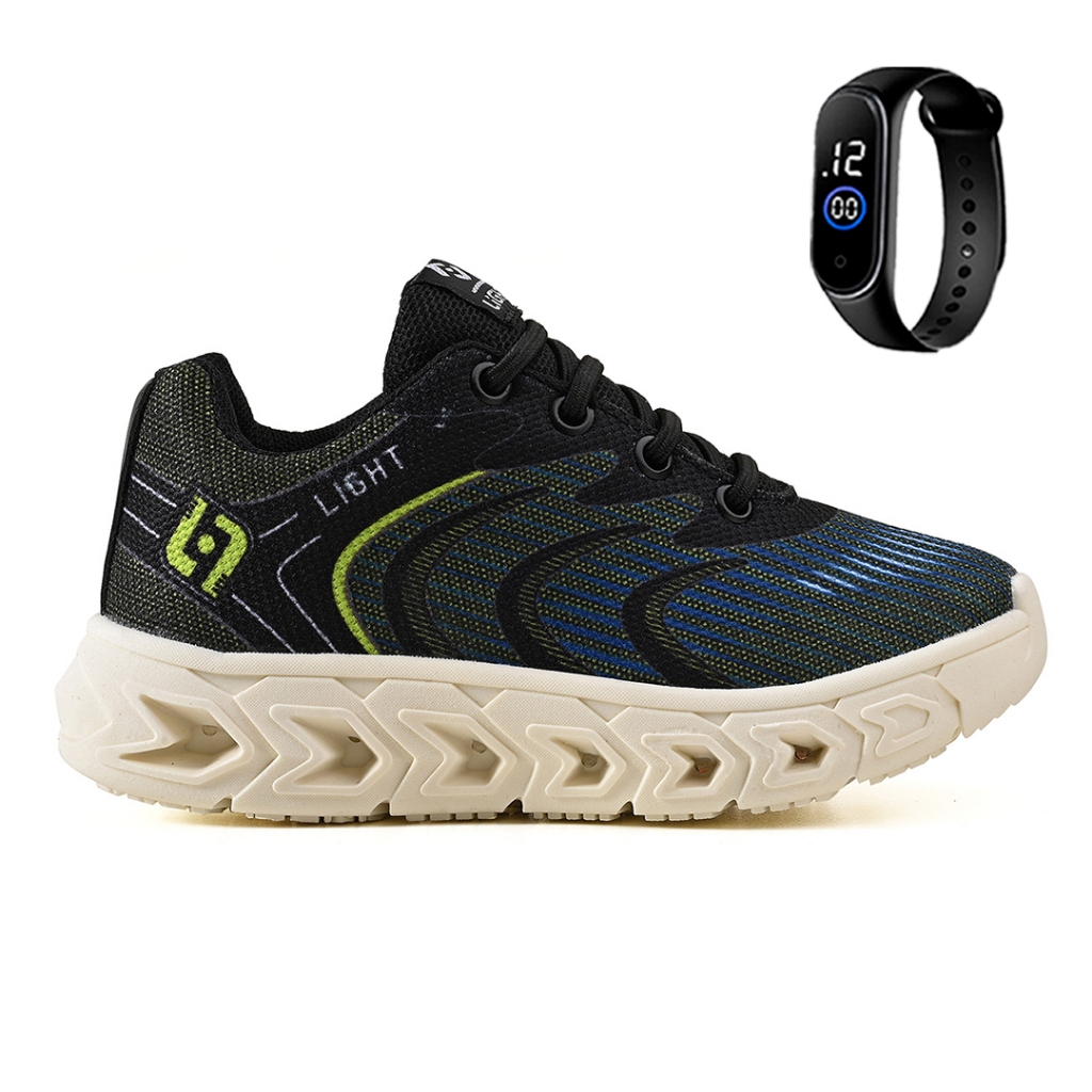 Tenis Infantil Meninos Original Basico Escolar Casual LIGHT+ Relogio em Oferta na Shopee